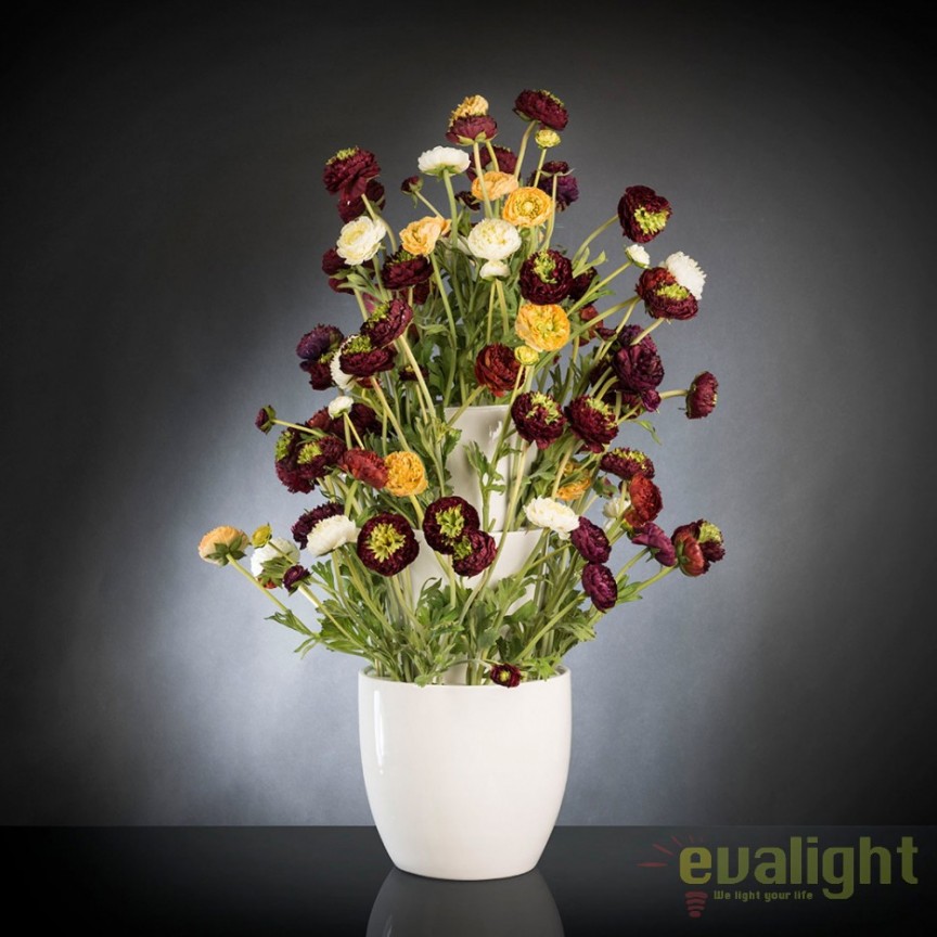 Aranjament floral, decor festiv design LUX, BABILON RANUNCOLO BIG 95cm, multicolor, Aranjamente florale de lux, plante decorative & flori artificiale in ghiveci⭐ modele design modern ornamental natural pentru decor casa❗ ➽ www.evalight.ro. a