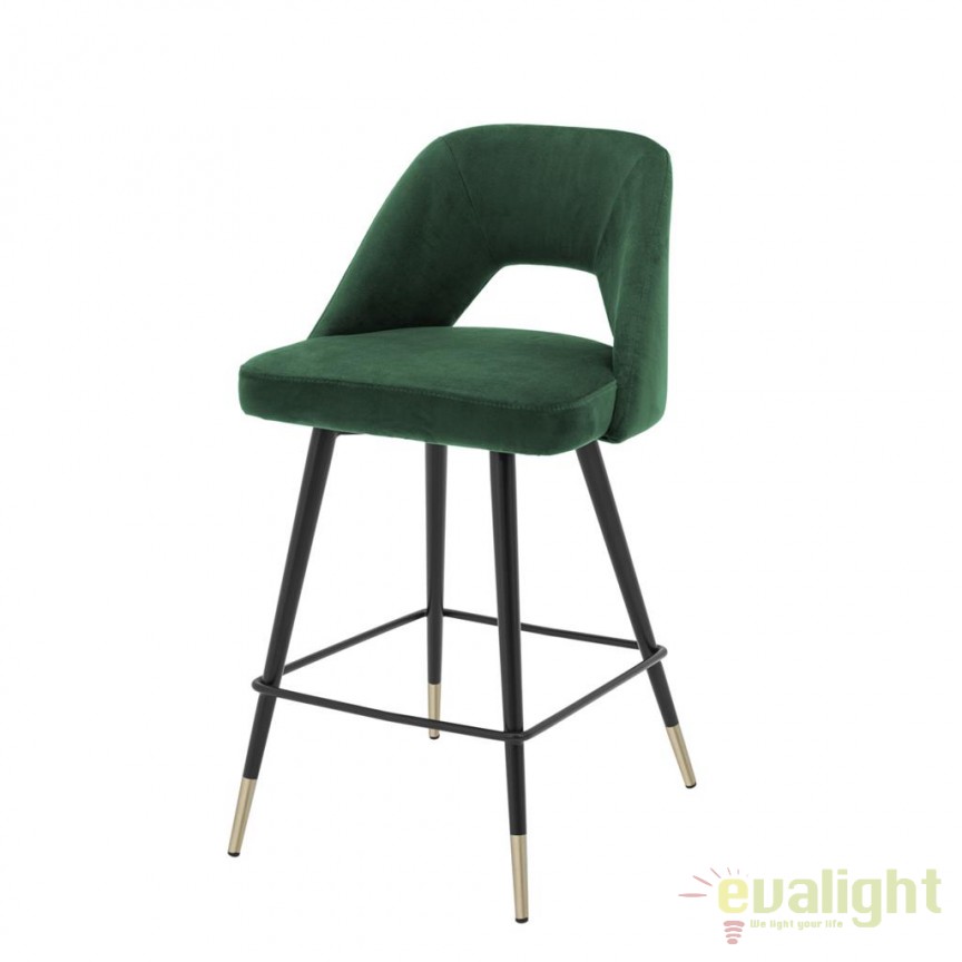 Scaun de bar design LUX, Counter Stool Avorio, verde H-90cm 112055 HZ, Scaune de bar inalte⭐ modele moderne reglabile pe inaltime din lemn sau metal pentru bar bucatarie, mese cafenea.❤️Promotii scaune de bar❗ ➽ www.evalight.ro. Alege scaunele de bar potrivite pt pult casa si mobilier dining si restaurant HoReCa, stil vintage (retro si industriale), tip taburete, rotative, rezistente, cu sejut din plastic sau tapitate cu catifea, piele naturala (ecologica), din material textil, cu spatar si brate, picioare lemn, metalice cu rotile, pivotante cu piston, cu roti, pliabile, ieftine si de calitate deosebita la cel mai bun pret. a