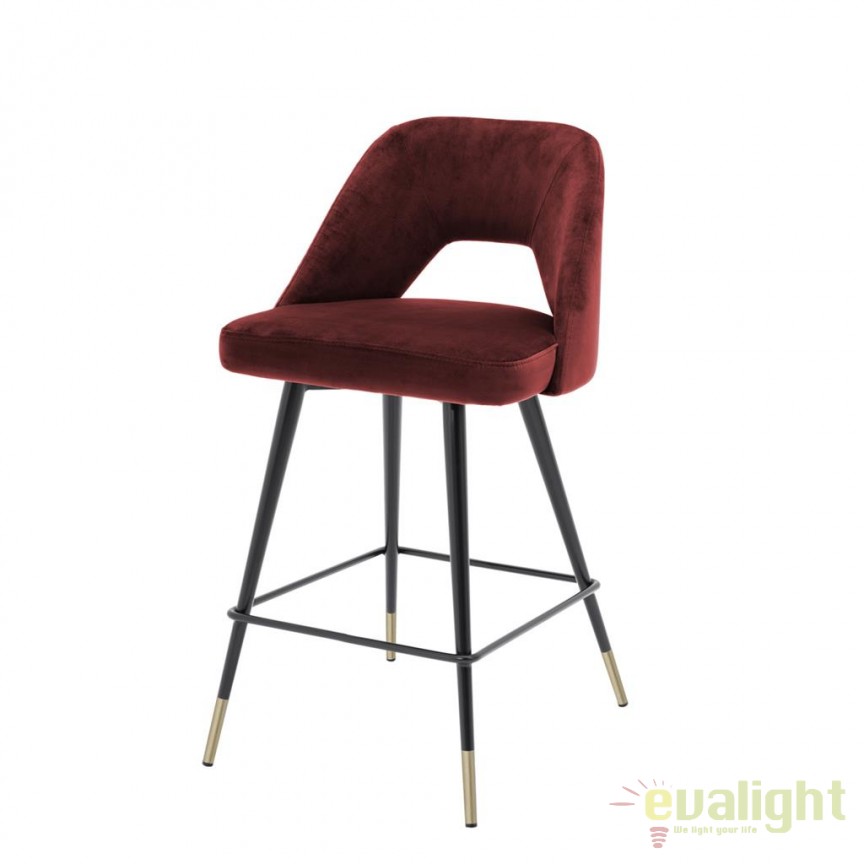 Scaun de bar design LUX, Counter Stool Avorio visiniu H-90cm 112053 HZ, Scaune de bar inalte⭐ modele moderne reglabile pe inaltime din lemn sau metal pentru bar bucatarie, mese cafenea.❤️Promotii scaune de bar❗ ➽ www.evalight.ro. Alege scaunele de bar potrivite pt pult casa si mobilier dining si restaurant HoReCa, stil vintage (retro si industriale), tip taburete, rotative, rezistente, cu sejut din plastic sau tapitate cu catifea, piele naturala (ecologica), din material textil, cu spatar si brate, picioare lemn, metalice cu rotile, pivotante cu piston, cu roti, pliabile, ieftine si de calitate deosebita la cel mai bun pret. a