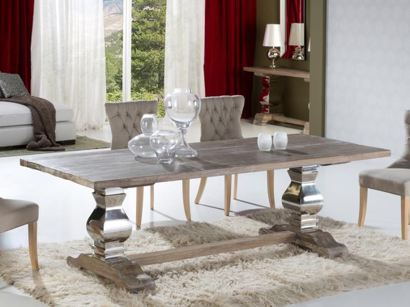 Masa din lemn masiv, dinning table, Antica 591684, Promotii lustre, reduceri⭐ corpuri de iluminat, mobila si decoratiuni de interior si exterior.⭕Oferte Pret redus online ➽ www.evalight.ro❗ a