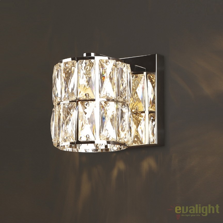 Aplica de perete design elegant DIAMANTE I W0205 MX, Candelabre si Lustre moderne elegante⭐ modele clasice de lux pentru living, bucatarie si dormitor.✅ DeSiGn actual Top 2020!❤️Promotii lampi❗ ➽ www.evalight.ro. Oferte corpuri de iluminat suspendate pt camere de interior (înalte), suspensii (lungi) de tip lustre si candelabre, pendule decorative stil modern, clasic, rustic, baroc, scandinav, retro sau vintage, aplicate pe perete sau de tavan, cu cristale, abajur din material textil, lemn, metal, sticla, bec Edison sau LED, ieftine de calitate deosebita la cel mai bun pret. a