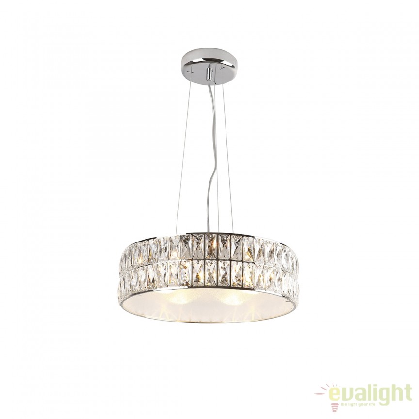 Lustra suspendata design elegant Ø38cm DIAMANTE I P0236 MX, Candelabre clasice / Lustre si Pendule⭐ modele elegante de lux pentru iluminat living, dormitor, bucatarie.✅DeSiGn decorativ unic!❤️Promotii❗ Lustre clasice ➽ www.evalight.ro. Alege oferte la colectii NOI de corpuri de iluminat pt interior în stil clasic, industrial, retro sau vintage, lampi suspendate deosebite de tip suspensii, decorate cu margele cu cristal, abajur textil, de sticla, becuri normale tip lumanare cu filament sau LED, ieftine de calitate la cel mai bun pret. a