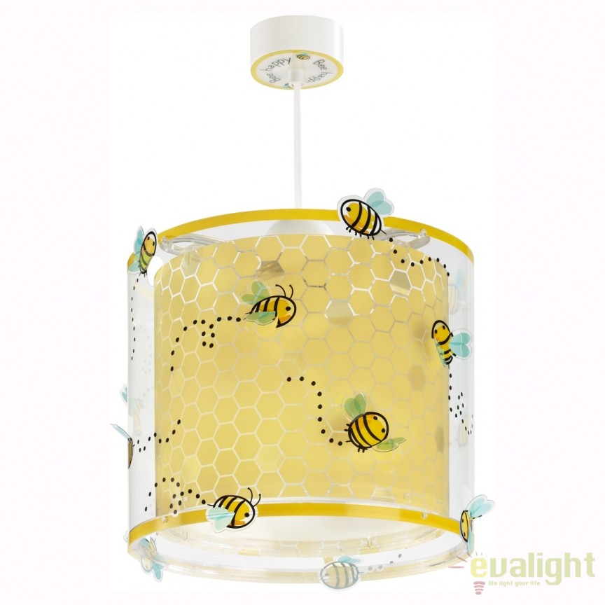 Lustra camera copii cu imagini imprimate Bee Happy 71092 DB, Promotii si Reduceri⭐ Oferte ✅Corpuri de iluminat ✅Lustre ✅Mobila ✅Decoratiuni de interior si exterior.⭕Pret redus online➜Lichidari de stoc❗ Magazin ➽ www.evalight.ro. a