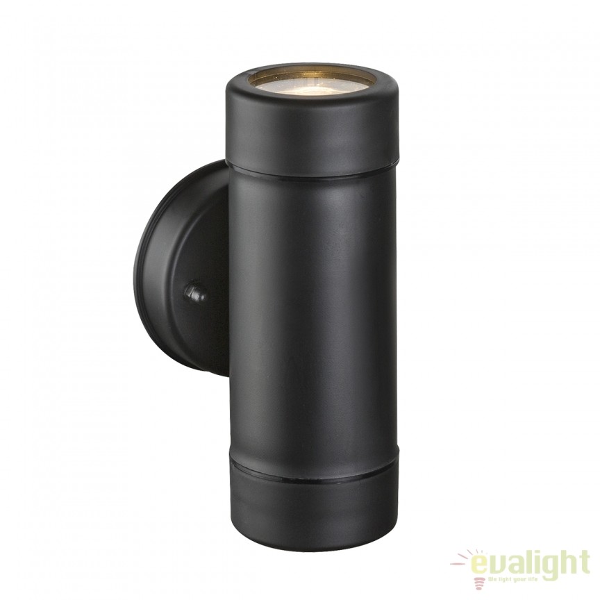 Aplica perete de exterior moderna COTOPA neagra 32005-2 GL, Corpuri de iluminat exterior⭐ modele rustice, clasice, moderne pentru gradina, terasa, curte si alei.✅Design decorativ unic!❤️Promotii lampi❗ ➽www.evalight.ro. a