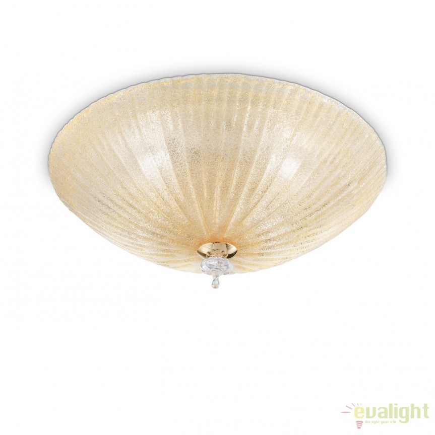 Aplica perete sau tavan, diametru 40cm, SHELL PL3 Amber 140179, Promotii lustre, reduceri⭐ corpuri de iluminat, mobila si decoratiuni de interior si exterior.⭕Oferte Pret redus online ➽ www.evalight.ro❗ a