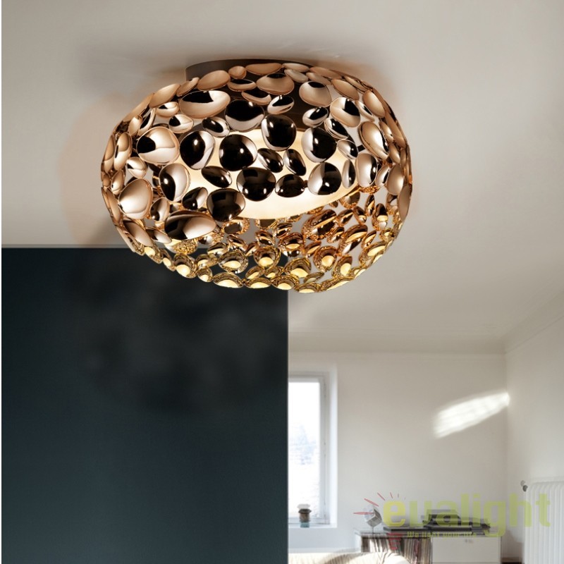Plafoniera eleganta design modern Narisa 46cm, roze gold SV-266822N, Promotii si Reduceri⭐ Oferte ✅Corpuri de iluminat ✅Lustre ✅Mobila ✅Decoratiuni de interior si exterior.⭕Pret redus online➜Lichidari de stoc❗ Magazin ➽ www.evalight.ro. a