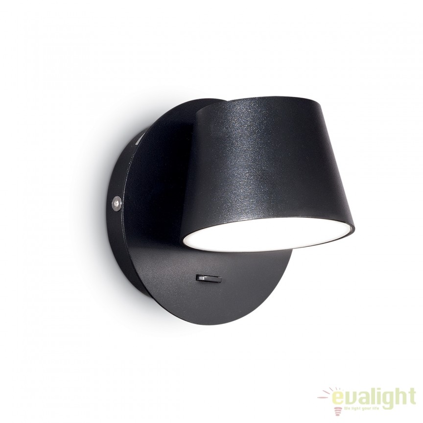 Aplica LED moderna GIM AP1 neagra 167121, Promotii lustre, reduceri⭐ corpuri de iluminat, mobila si decoratiuni de interior si exterior.⭕Oferte Pret redus online ➽ www.evalight.ro❗ a