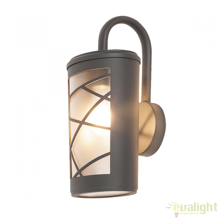 Aplica exterior stil rustic IP44 Pescara antracit 8742 RX, Aplice de exterior clasice, rustice, traditionale⭐ lampi de perete pentru iluminat exterior terasa casa.✅Design decorativ unic!❤️Promotii online❗ ➽www.evalight.ro. Alege oferte la corpuri de iluminat exterior rezistente la apa tip felinar din metal antichizat, abajur din sticla cu decor ornamental, bec LED si lumina ambientala, ieftine si de lux, calitate deosebita la cel mai bun pret. a