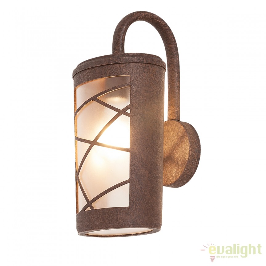 Aplica exterior stil rustic IP44 Pescara ruginiu 8757 RX, Corpuri de iluminat exterior⭐ modele rustice, clasice, moderne pentru gradina, terasa, curte si alei.✅Design decorativ unic!❤️Promotii lampi❗ ➽www.evalight.ro. a