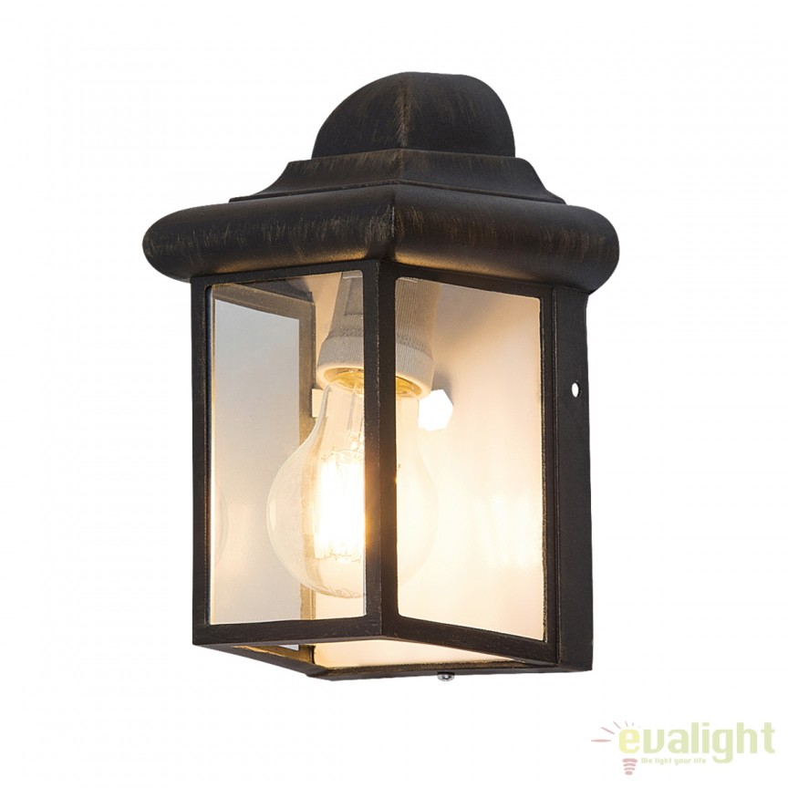 Aplica exterior stil clasic Norvich negru patinat 8754 RX, Aplice de exterior clasice, rustice, traditionale⭐ lampi de perete pentru iluminat exterior terasa casa.✅Design decorativ unic!❤️Promotii online❗ ➽www.evalight.ro. Alege oferte la corpuri de iluminat exterior rezistente la apa tip felinar din metal antichizat, abajur din sticla cu decor ornamental, bec LED si lumina ambientala, ieftine si de lux, calitate deosebita la cel mai bun pret. a