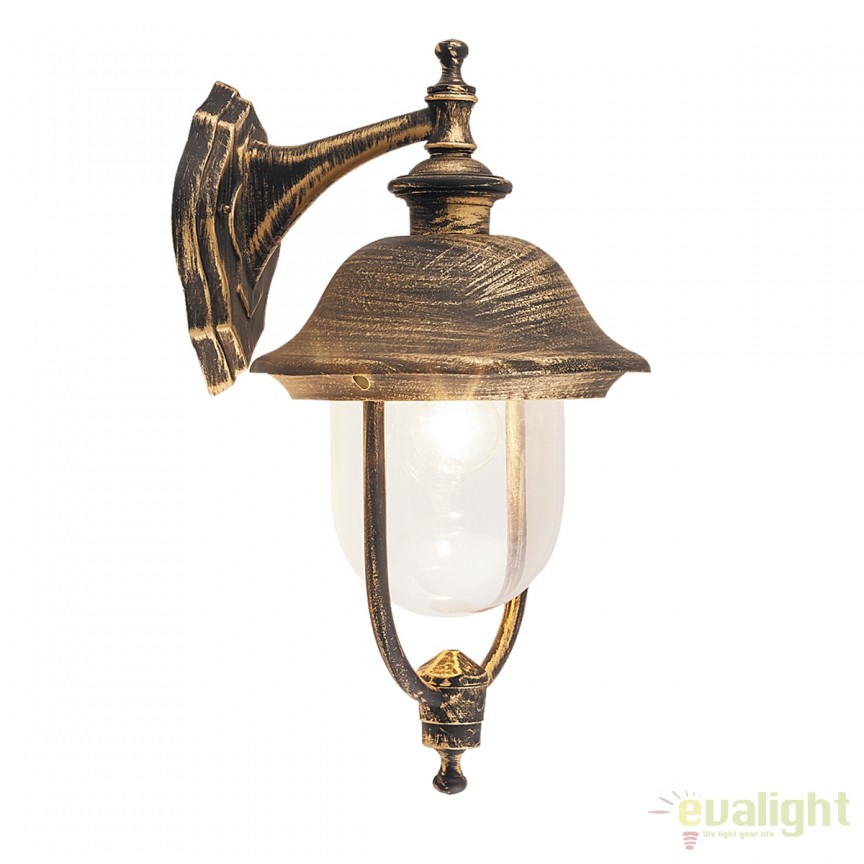 Aplica exterior stil clasic IP44 New York down 8696 RX, Aplice de exterior clasice, rustice, traditionale⭐ lampi de perete pentru iluminat exterior terasa casa.✅Design decorativ unic!❤️Promotii online❗ ➽www.evalight.ro. Alege oferte la corpuri de iluminat exterior rezistente la apa tip felinar din metal antichizat, abajur din sticla cu decor ornamental, bec LED si lumina ambientala, ieftine si de lux, calitate deosebita la cel mai bun pret. a