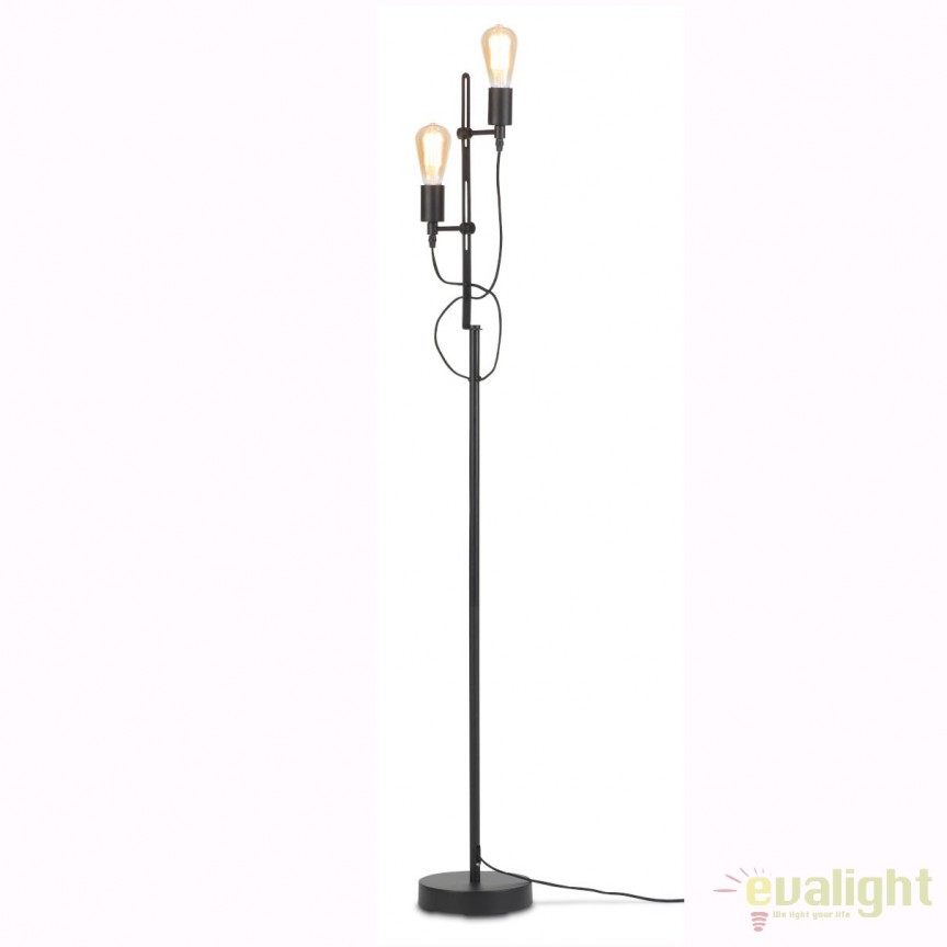 Lampa de podea moderna cu 2 surse de lumina SEATTLE, negru SEATTLE/F/B , Lampadare moderne de podea⭐ modele elegante pentru iluminat camera living dormitor.✅DeSiGn decorativ de lux unic!❤️Promotii lampi❗ ➽www.evalight.ro. Alege corpuri de iluminat de podea pt interior cu reader LED, ieftine de calitate deosebita la cel mai bun pret. a