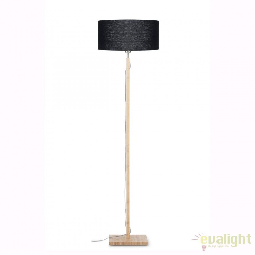 Lampadar modern cu baza din lemn si abajur textil FUJI, negru FUJI/F/4723/B, Lampadare moderne de podea⭐ modele elegante pentru iluminat camera living dormitor.✅DeSiGn decorativ de lux unic!❤️Promotii lampi❗ ➽www.evalight.ro. Alege corpuri de iluminat de podea pt interior cu reader LED, ieftine de calitate deosebita la cel mai bun pret. a