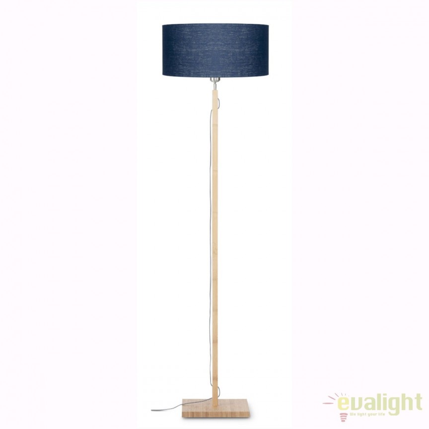 Lampadar modern cu baza din lemn si abajur textil FUJI, albastru FUJI/F/4723/BD, Lampadare moderne de podea⭐ modele elegante pentru iluminat camera living dormitor.✅DeSiGn decorativ de lux unic!❤️Promotii lampi❗ ➽www.evalight.ro. Alege corpuri de iluminat de podea pt interior cu reader LED, ieftine de calitate deosebita la cel mai bun pret. a