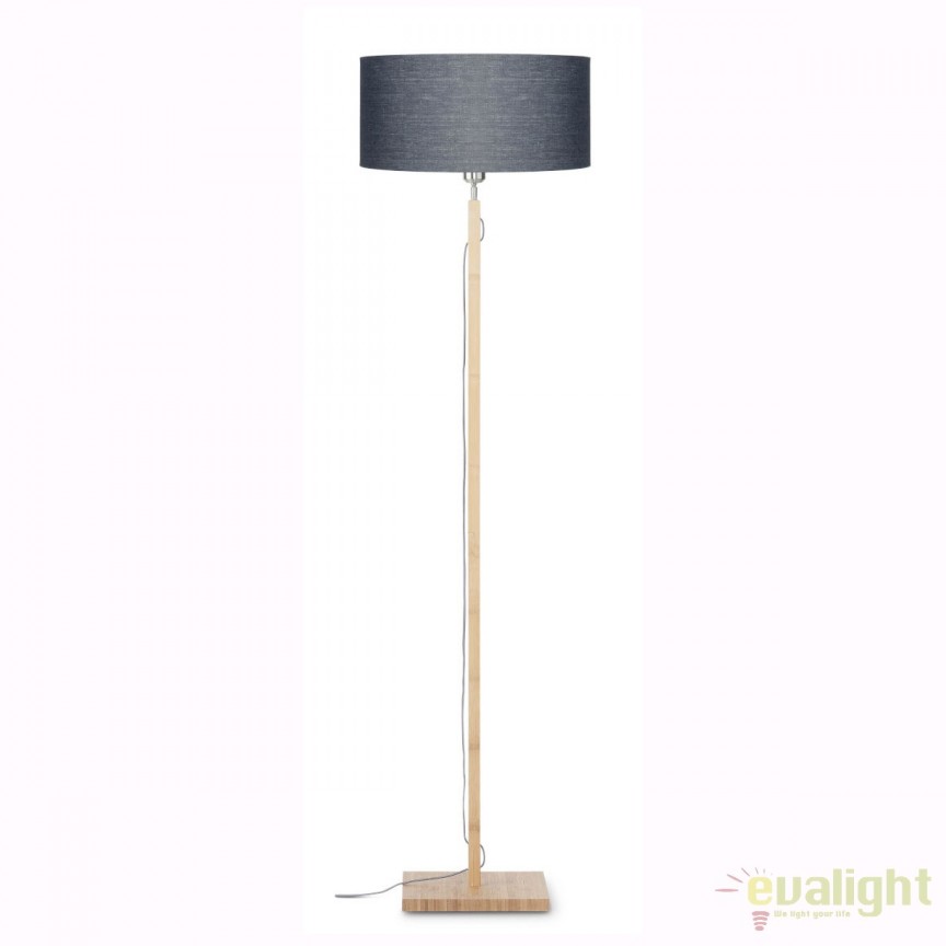 Lampadar modern cu baza din lemn si abajur textil FUJI, gri inchis FUJI/F/4723/DG, Lampadare moderne de podea⭐ modele elegante pentru iluminat camera living dormitor.✅DeSiGn decorativ de lux unic!❤️Promotii lampi❗ ➽www.evalight.ro. Alege corpuri de iluminat de podea pt interior cu reader LED, ieftine de calitate deosebita la cel mai bun pret. a