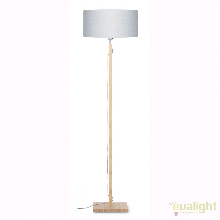 Lampadar modern cu baza din lemn si abajur textil FUJI, gri deschis FUJI/F/4723/LG, Lampadare moderne de podea⭐ modele elegante pentru iluminat camera living dormitor.✅DeSiGn decorativ de lux unic!❤️Promotii lampi❗ ➽www.evalight.ro. Alege corpuri de iluminat de podea pt interior cu reader LED, ieftine de calitate deosebita la cel mai bun pret. a