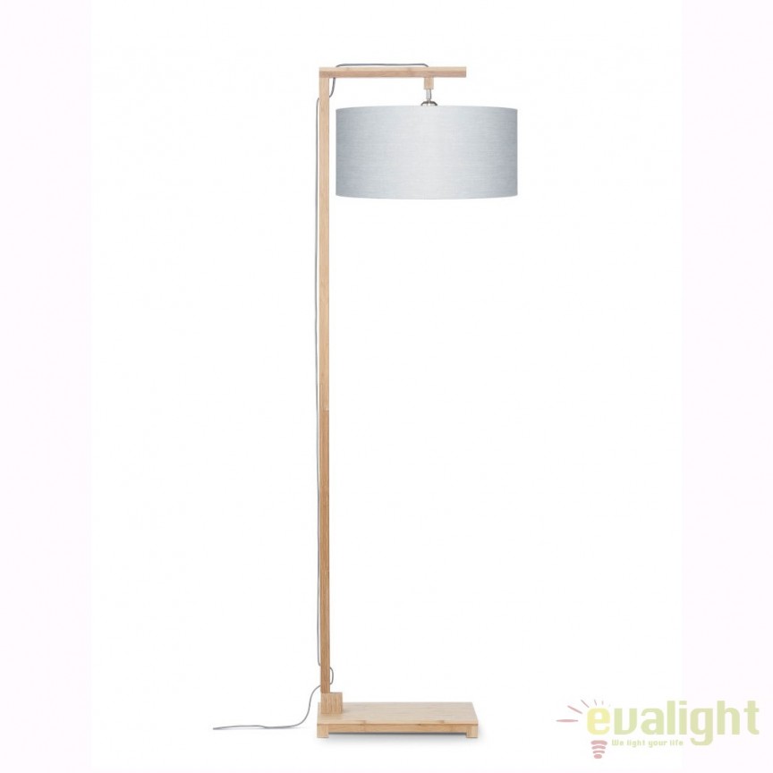 Lampadar modern cu baza din lemn de bambus, HIMALAYA gri deschis HIMALAYA/F/4723/LG, Candelabre si Lustre moderne elegante⭐ modele clasice de lux pentru living, bucatarie si dormitor.✅ DeSiGn actual Top 2020!❤️Promotii lampi❗ ➽ www.evalight.ro. Oferte corpuri de iluminat suspendate pt camere de interior (înalte), suspensii (lungi) de tip lustre si candelabre, pendule decorative stil modern, clasic, rustic, baroc, scandinav, retro sau vintage, aplicate pe perete sau de tavan, cu cristale, abajur din material textil, lemn, metal, sticla, bec Edison sau LED, ieftine de calitate deosebita la cel mai bun pret. a