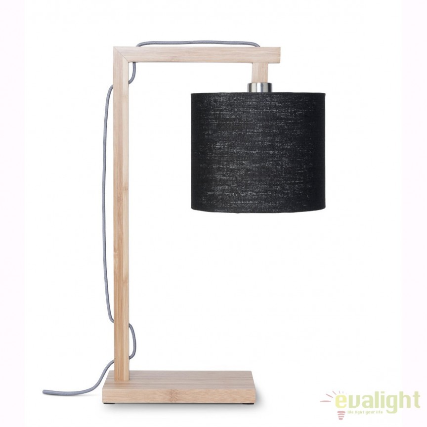 Lampa de masa moderna cu baza din lemn de bambus, HIMALAYA, negru HIMALAYA/T/1815/B, Candelabre si Lustre moderne elegante⭐ modele clasice de lux pentru living, bucatarie si dormitor.✅ DeSiGn actual Top 2020!❤️Promotii lampi❗ ➽ www.evalight.ro. Oferte corpuri de iluminat suspendate pt camere de interior (înalte), suspensii (lungi) de tip lustre si candelabre, pendule decorative stil modern, clasic, rustic, baroc, scandinav, retro sau vintage, aplicate pe perete sau de tavan, cu cristale, abajur din material textil, lemn, metal, sticla, bec Edison sau LED, ieftine de calitate deosebita la cel mai bun pret. a