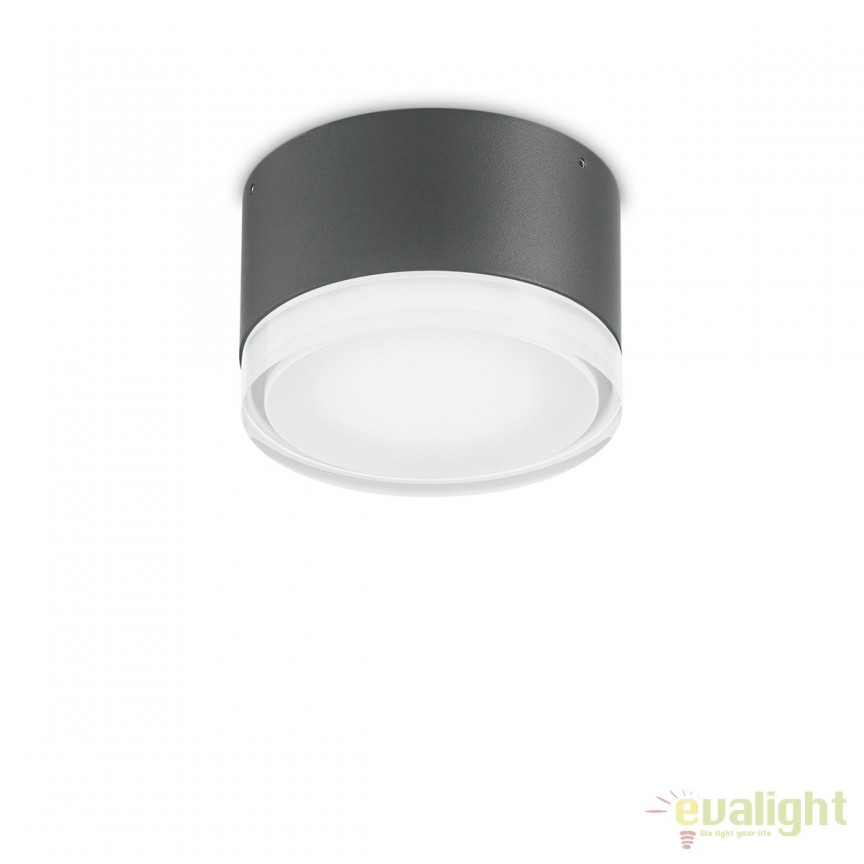 Aplica / Plafoniera de exterior stil modern minimalist URANO PL1 SMALL antracit 168111, Aplice de exterior moderne, LED⭐ lampi de perete pentru iluminat exterior terasa casa si gradina.✅Design decorativ!❤️Promotii❗ ➽www.evalight.ro. Alege corpuri de iluminat exterior rezistente la apa tip spoturi aplicate pt perete sau tavan, metalice, abajur din sticla cu decor ornamental, bec LED si lumina ambientala, ieftine si de lux, calitate deosebita la cel mai bun pret. a