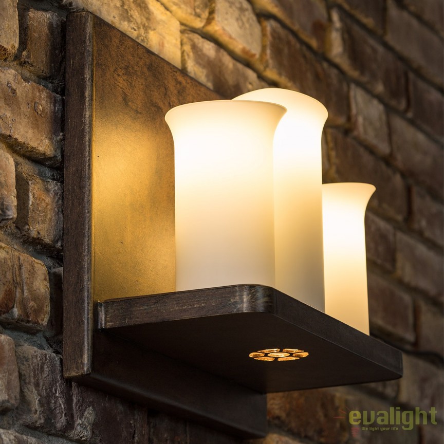 Aplica din fier forjat cu 3 surse de lumina, WL 3603, spot -downlight- , Corpuri de iluminat exterior si interior din Fier Forjat⭐ modele de lux pentru casa si foisor .✅DeSiGn metalic decorativ unic❗ ➽ www.evalight.ro. a