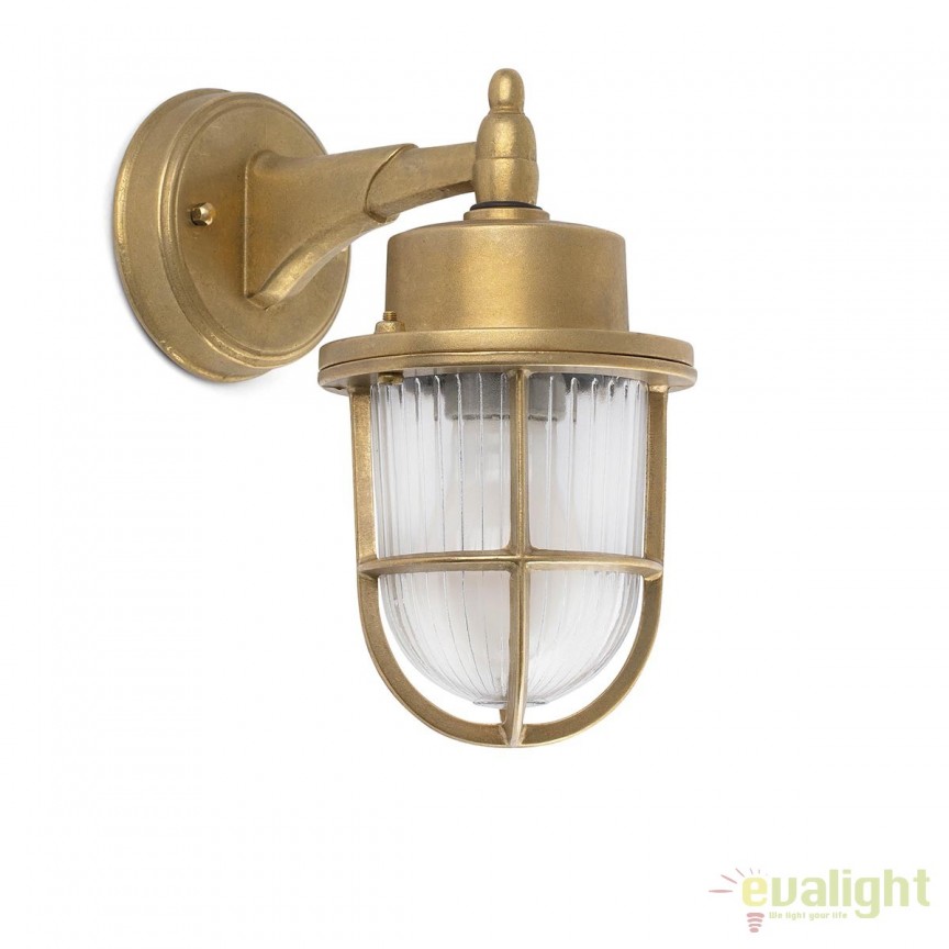 Aplica de exterior din alama stil clasic NAHIR 70992, Aplice de exterior clasice, rustice, traditionale⭐ lampi de perete pentru iluminat exterior terasa casa.✅Design decorativ unic!❤️Promotii online❗ ➽www.evalight.ro. Alege oferte la corpuri de iluminat exterior rezistente la apa tip felinar din metal antichizat, abajur din sticla cu decor ornamental, bec LED si lumina ambientala, ieftine si de lux, calitate deosebita la cel mai bun pret. a