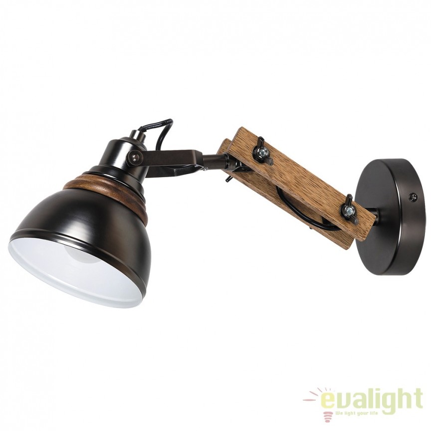 Aplica design industrial vintage cu brat articulat Aksel 2723 RX, Aplice rustice, lemn⭐ modele de perete pentru iluminat interior.✅Design decorativ în stil rustic!❤️Promotii lampi❗ ➽www.evalight.ro. Alege corpuri de iluminat rustice de tip aplica de perete sau tavan pentru casa, ieftine si de lux, calitate la cel mai bun pret. a