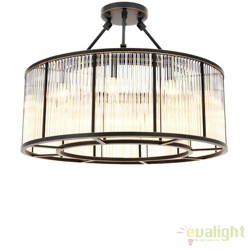 Lustra aplicata design LUX Bernardi bronz 112381 HZ, Lustre/Plafoniere clasice, tavan⭐modele elegante de lux pentru dormitor living, hol.✅DeSiGn decorativ unic!❤️Promotii lampi❗ ➽www.evalight.ro. Alege oferte la corpuri de iluminat interior stil clasic pt perete si tavane joase, decor cristal, bec LED sau vintage, ieftine de calitate deosebita la cel mai bun pret. a