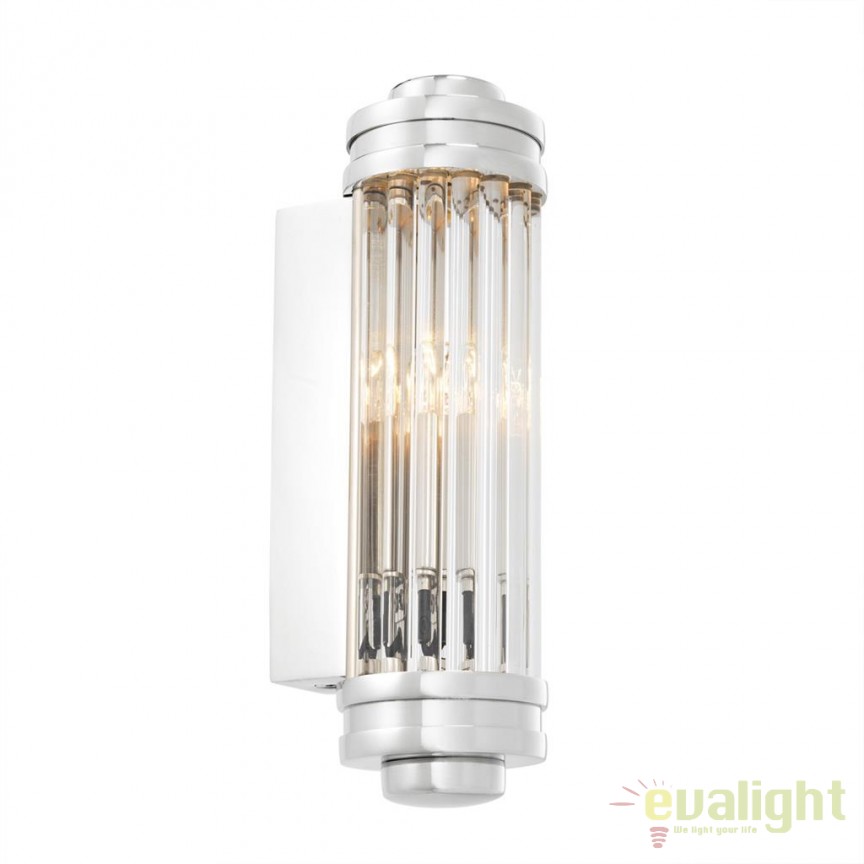 Aplica de perete design LUX Gascogne XS nickel 112344 HZ, Aplice de perete clasice⭐ modele elegante pentru dormitor, living, hol, bucatarie.✅DeSiGn decorativ de lux unic!❤️Promotii lampi❗ ➽ www.evalight.ro. Alege oferte la corpuri de iluminat interior stil clasic pt perete si tavan, decor cristal, bec LED sau vintage, ieftine de calitate deosebita la cel mai bun pret. a