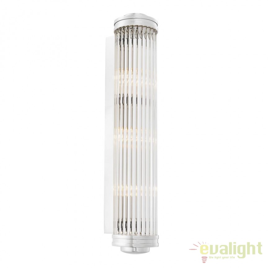 Aplica de perete design LUX Gascogne XL nickel 112345 HZ, Aplice de perete clasice⭐ modele elegante pentru dormitor, living, hol, bucatarie.✅DeSiGn decorativ de lux unic!❤️Promotii lampi❗ ➽ www.evalight.ro. Alege oferte la corpuri de iluminat interior stil clasic pt perete si tavan, decor cristal, bec LED sau vintage, ieftine de calitate deosebita la cel mai bun pret. a