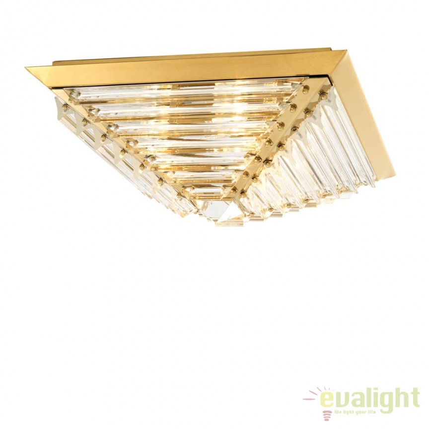 Plafoniera design LUX Eden auriu 112443 HZ, Lustre/Plafoniere clasice, tavan⭐modele elegante de lux pentru dormitor living, hol.✅DeSiGn decorativ unic!❤️Promotii lampi❗ ➽www.evalight.ro. Alege oferte la corpuri de iluminat interior stil clasic pt perete si tavane joase, decor cristal, bec LED sau vintage, ieftine de calitate deosebita la cel mai bun pret. a