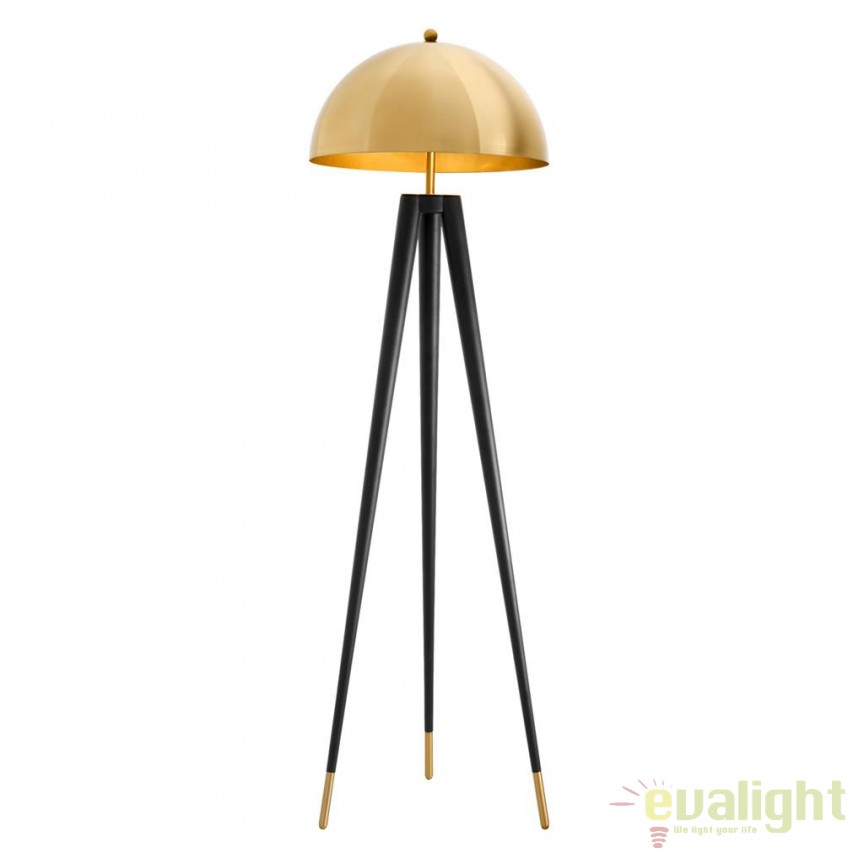 Lampadar design LUX Coyote negru/ auriu 112629 HZ, Lampadare moderne de podea⭐ modele elegante pentru iluminat camera living dormitor.✅DeSiGn decorativ de lux unic!❤️Promotii lampi❗ ➽www.evalight.ro. Alege corpuri de iluminat de podea pt interior cu reader LED, ieftine de calitate deosebita la cel mai bun pret. a