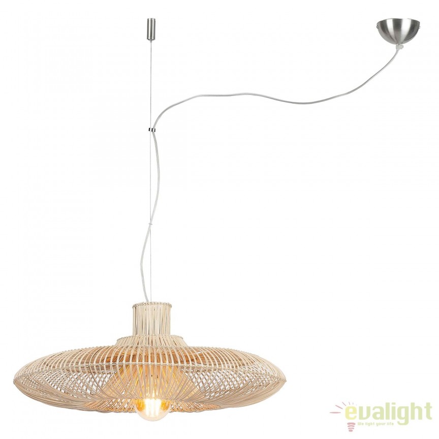 Lustra realizata manual din rattan, material natural, durabil si ecologic Kalahari L single KALAHARI/70/H1/N, Lustre rustice, lemn⭐ modele de candelabre pentru iluminat interior.✅Design decorativ în stil rustic!❤️Promotii lampi❗ ➽www.evalight.ro. Alege corpuri de iluminat rustice de tip lustra din lemn sau fier forjat, lustre suspendate si pendule pt baie, bucatarie, living, dormitor, foisoare si terase casa, ieftine si de lux, calitate la cel mai bun pret. a