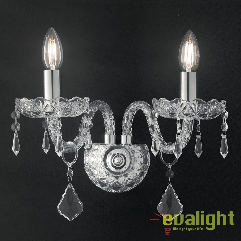 Aplica din sticla design elegant INCANTO I-INCANTO/AP2 FE, Aplice de perete clasice⭐ modele elegante pentru dormitor, living, hol, bucatarie.✅DeSiGn decorativ de lux unic!❤️Promotii lampi❗ ➽ www.evalight.ro. Alege oferte la corpuri de iluminat interior stil clasic pt perete si tavan, decor cristal, bec LED sau vintage, ieftine de calitate deosebita la cel mai bun pret. a