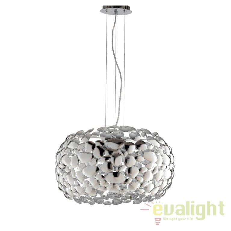 Lustra suspendata design modern DIONISO D-45cm crom I-DIONISO-S48-CR, Candelabre si Lustre moderne elegante⭐ modele clasice de lux pentru living, bucatarie si dormitor.✅ DeSiGn actual Top 2020!❤️Promotii lampi❗ ➽ www.evalight.ro. Oferte corpuri de iluminat suspendate pt camere de interior (înalte), suspensii (lungi) de tip lustre si candelabre, pendule decorative stil modern, clasic, rustic, baroc, scandinav, retro sau vintage, aplicate pe perete sau de tavan, cu cristale, abajur din material textil, lemn, metal, sticla, bec Edison sau LED, ieftine de calitate deosebita la cel mai bun pret. a