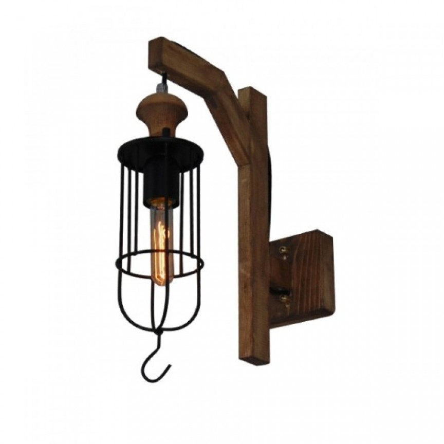 Aplica de perete design rustic-industrial HL-303W MIDAS 77-3130 HL, Aplice rustice, lemn⭐ modele de perete pentru iluminat interior.✅Design decorativ în stil rustic!❤️Promotii lampi❗ ➽www.evalight.ro. Alege corpuri de iluminat rustice de tip aplica de perete sau tavan pentru casa, ieftine si de lux, calitate la cel mai bun pret. a