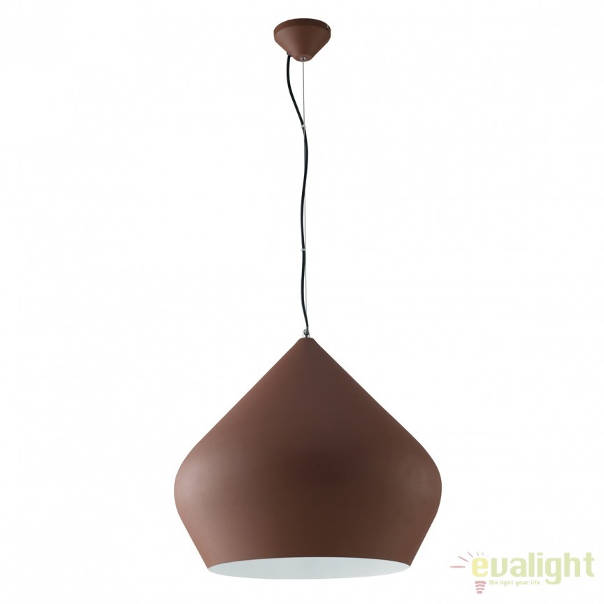 Lustra, Pendul metalic Tholos 52cm, corten I-THOLOS-S52 BRO FE, Candelabre si Lustre moderne elegante⭐ modele clasice de lux pentru living, bucatarie si dormitor.✅ DeSiGn actual Top 2020!❤️Promotii lampi❗ ➽ www.evalight.ro. Oferte corpuri de iluminat suspendate pt camere de interior (înalte), suspensii (lungi) de tip lustre si candelabre, pendule decorative stil modern, clasic, rustic, baroc, scandinav, retro sau vintage, aplicate pe perete sau de tavan, cu cristale, abajur din material textil, lemn, metal, sticla, bec Edison sau LED, ieftine de calitate deosebita la cel mai bun pret. a