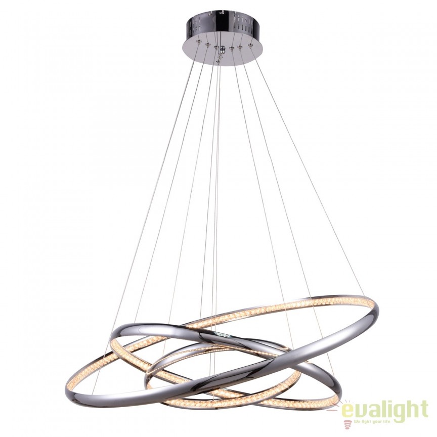 Lustra LED design modern circular Brighton 3 CH, Candelabre si Lustre moderne elegante⭐ modele clasice de lux pentru living, bucatarie si dormitor.✅ DeSiGn actual Top 2020!❤️Promotii lampi❗ ➽ www.evalight.ro. Oferte corpuri de iluminat suspendate pt camere de interior (înalte), suspensii (lungi) de tip lustre si candelabre, pendule decorative stil modern, clasic, rustic, baroc, scandinav, retro sau vintage, aplicate pe perete sau de tavan, cu cristale, abajur din material textil, lemn, metal, sticla, bec Edison sau LED, ieftine de calitate deosebita la cel mai bun pret. a