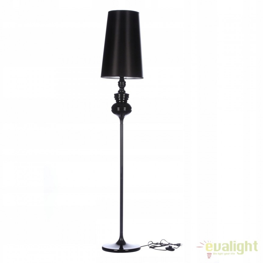 Lampadar modern design elegant Baroco Black, Candelabre si Lustre moderne elegante⭐ modele clasice de lux pentru living, bucatarie si dormitor.✅ DeSiGn actual Top 2020!❤️Promotii lampi❗ ➽ www.evalight.ro. Oferte corpuri de iluminat suspendate pt camere de interior (înalte), suspensii (lungi) de tip lustre si candelabre, pendule decorative stil modern, clasic, rustic, baroc, scandinav, retro sau vintage, aplicate pe perete sau de tavan, cu cristale, abajur din material textil, lemn, metal, sticla, bec Edison sau LED, ieftine de calitate deosebita la cel mai bun pret. a