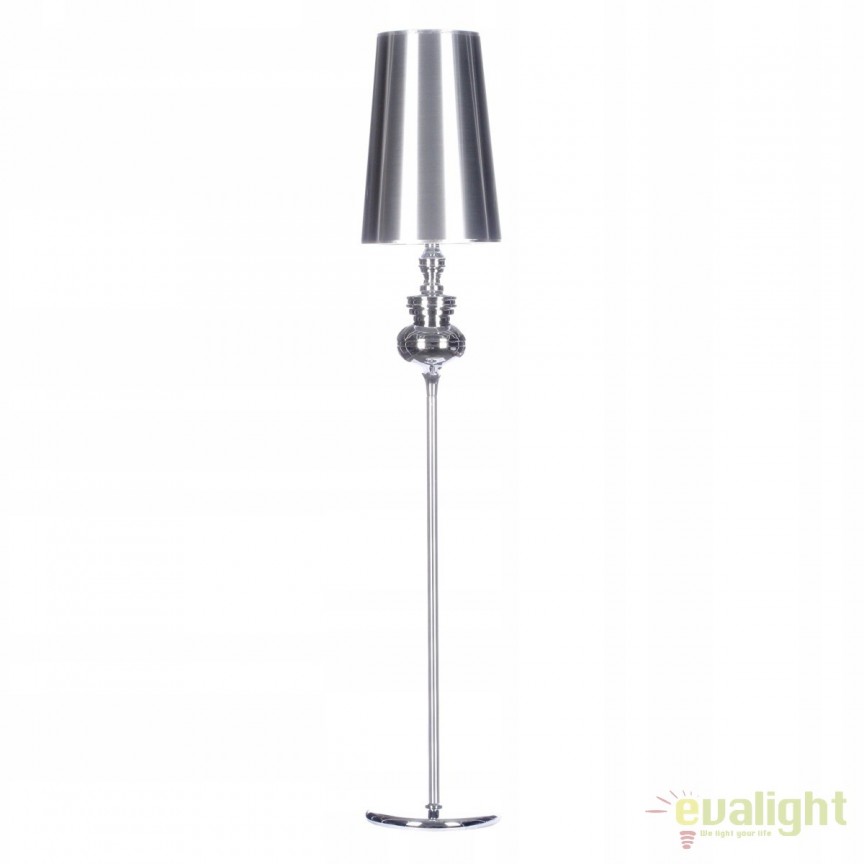 Lampadar modern design elegant Baroco Silver, Lampadare moderne de podea⭐ modele elegante pentru iluminat camera living dormitor.✅DeSiGn decorativ de lux unic!❤️Promotii lampi❗ ➽www.evalight.ro. Alege corpuri de iluminat de podea pt interior cu reader LED, ieftine de calitate deosebita la cel mai bun pret. a