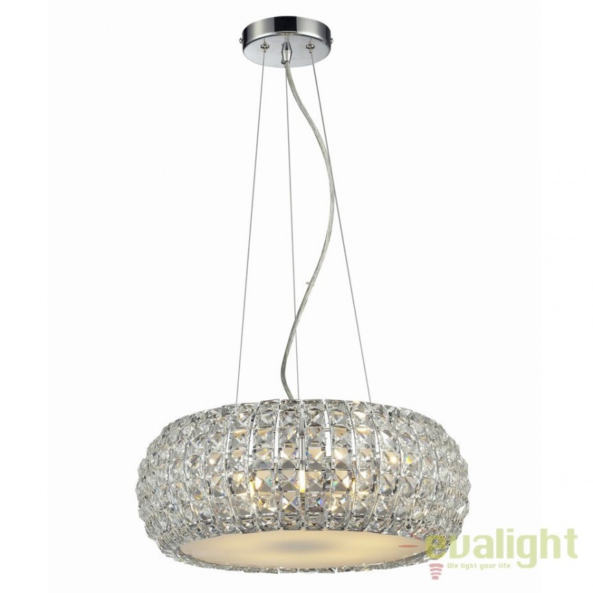 Lustra moderna design elegant Ø52cm SOPHIA 6, Candelabre si Lustre moderne elegante⭐ modele clasice de lux pentru living, bucatarie si dormitor.✅ DeSiGn actual Top 2020!❤️Promotii lampi❗ ➽ www.evalight.ro. Oferte corpuri de iluminat suspendate pt camere de interior (înalte), suspensii (lungi) de tip lustre si candelabre, pendule decorative stil modern, clasic, rustic, baroc, scandinav, retro sau vintage, aplicate pe perete sau de tavan, cu cristale, abajur din material textil, lemn, metal, sticla, bec Edison sau LED, ieftine de calitate deosebita la cel mai bun pret. a