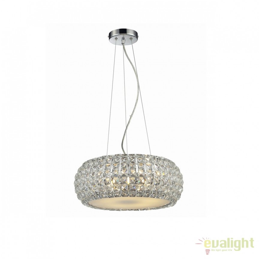 Lustra moderna design elegant Ø32cm SOPHIA 3, Candelabre si Lustre moderne elegante⭐ modele clasice de lux pentru living, bucatarie si dormitor.✅ DeSiGn actual Top 2020!❤️Promotii lampi❗ ➽ www.evalight.ro. Oferte corpuri de iluminat suspendate pt camere de interior (înalte), suspensii (lungi) de tip lustre si candelabre, pendule decorative stil modern, clasic, rustic, baroc, scandinav, retro sau vintage, aplicate pe perete sau de tavan, cu cristale, abajur din material textil, lemn, metal, sticla, bec Edison sau LED, ieftine de calitate deosebita la cel mai bun pret. a