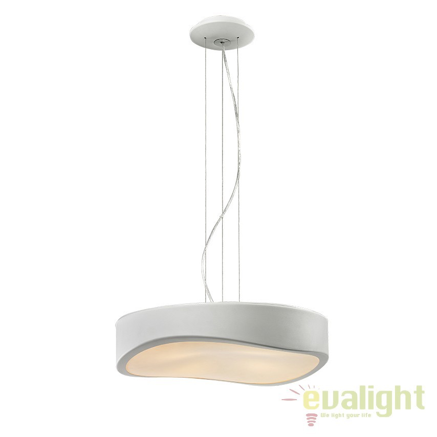 Lustra moderna suspendata Ø57cm Grasso White, Candelabre si Lustre moderne elegante⭐ modele clasice de lux pentru living, bucatarie si dormitor.✅ DeSiGn actual Top 2020!❤️Promotii lampi❗ ➽ www.evalight.ro. Oferte corpuri de iluminat suspendate pt camere de interior (înalte), suspensii (lungi) de tip lustre si candelabre, pendule decorative stil modern, clasic, rustic, baroc, scandinav, retro sau vintage, aplicate pe perete sau de tavan, cu cristale, abajur din material textil, lemn, metal, sticla, bec Edison sau LED, ieftine de calitate deosebita la cel mai bun pret. a