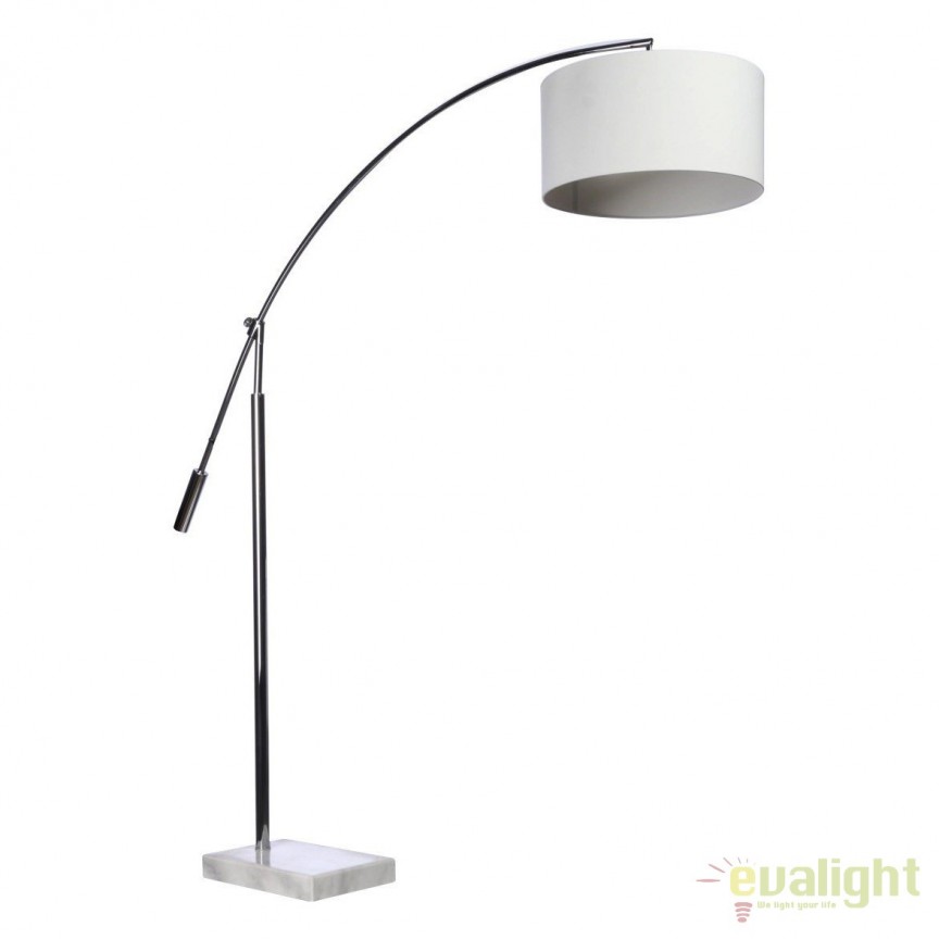 Lampadar tip arc reglabil design modern Bianca White, Lampadare moderne de podea⭐ modele elegante pentru iluminat camera living dormitor.✅DeSiGn decorativ de lux unic!❤️Promotii lampi❗ ➽www.evalight.ro. Alege corpuri de iluminat de podea pt interior cu reader LED, ieftine de calitate deosebita la cel mai bun pret. a