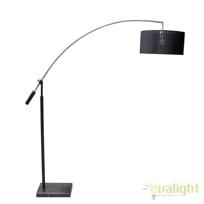 Lampadar tip arc reglabil design modern Bianca Black, Lampadare moderne de podea⭐ modele elegante pentru iluminat camera living dormitor.✅DeSiGn decorativ de lux unic!❤️Promotii lampi❗ ➽www.evalight.ro. Alege corpuri de iluminat de podea pt interior cu reader LED, ieftine de calitate deosebita la cel mai bun pret. a