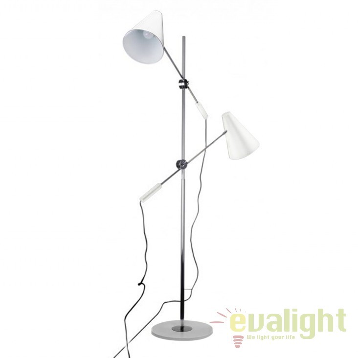 Lampadar reglabil design modern Kaja alb, Candelabre si Lustre moderne elegante⭐ modele clasice de lux pentru living, bucatarie si dormitor.✅ DeSiGn actual Top 2020!❤️Promotii lampi❗ ➽ www.evalight.ro. Oferte corpuri de iluminat suspendate pt camere de interior (înalte), suspensii (lungi) de tip lustre si candelabre, pendule decorative stil modern, clasic, rustic, baroc, scandinav, retro sau vintage, aplicate pe perete sau de tavan, cu cristale, abajur din material textil, lemn, metal, sticla, bec Edison sau LED, ieftine de calitate deosebita la cel mai bun pret. a