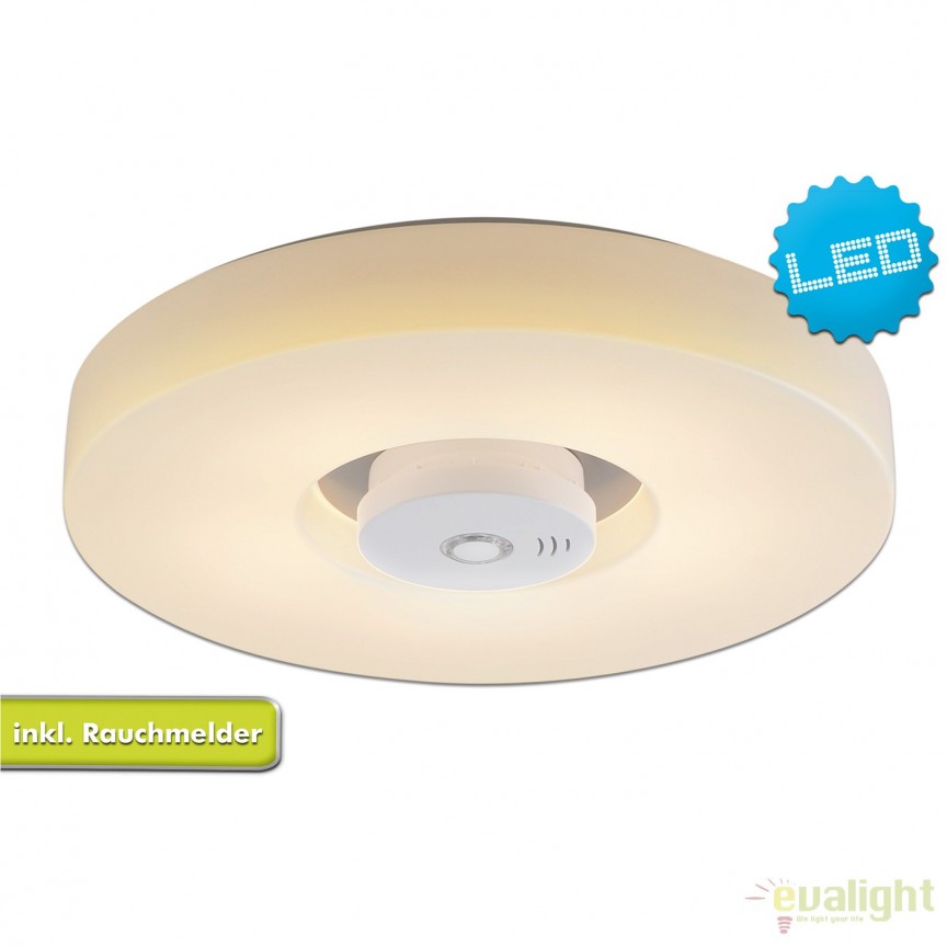 Plafoniera LED cu detector de fum Pisa 1216623 NV, Lustre moderne, LED⭐ modele elegante ieftine si de lux pentru living dormitor, bucatarie si sufragerie.✅DeSiGn decorativ unic!❤️Promotii lampi❗ Magazin online➽ www.evalight.ro. Oferte NOI la corpuri de iluminat pt interior suspendate de tip suspensii, aplicate de tavan sau perete, stil modern retro sau vintage, lustre cu cristale, abajur material textil, lemn, metal, sticla, becuri Edison sau LED, calitate deosebita la cel mai bun pret. a