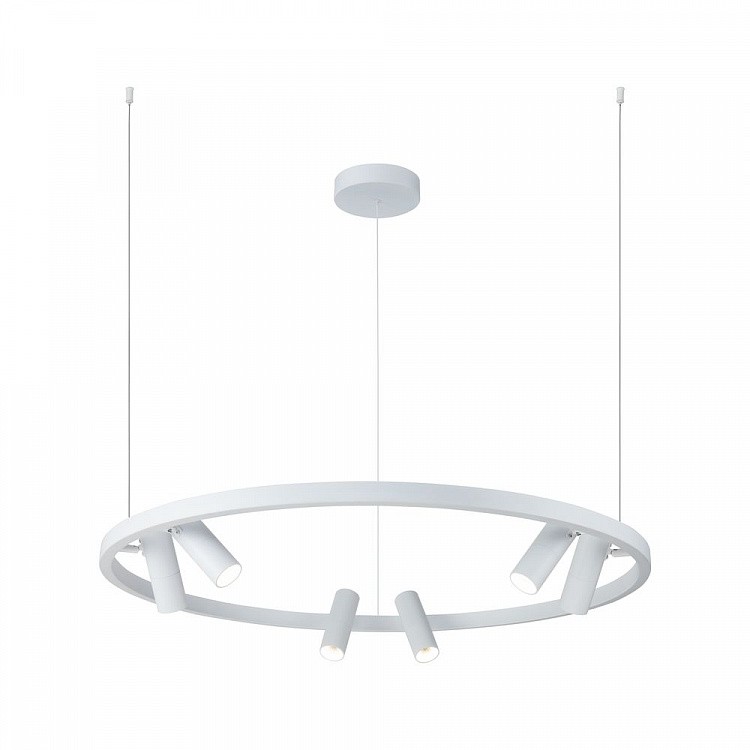 Lustra LED cu spoturi directionabile Satellite alba, Pendule / Lustre suspendate moderne, LED⭐ modele elegante pentru bucatarie, living dormitor.✅DeSiGn decorativ unic!❤️Promotii lampi❗ ➽www.evalight.ro. Alege corpuri de iluminat suspendate pt interior stil modern, suspensii de tip pendule cu cristale, abajur material textil, lemn, metal, sticla, bec tip lumanare Edison sau LED, ieftine si de lux, calitate deosebita la cel mai bun pret. a