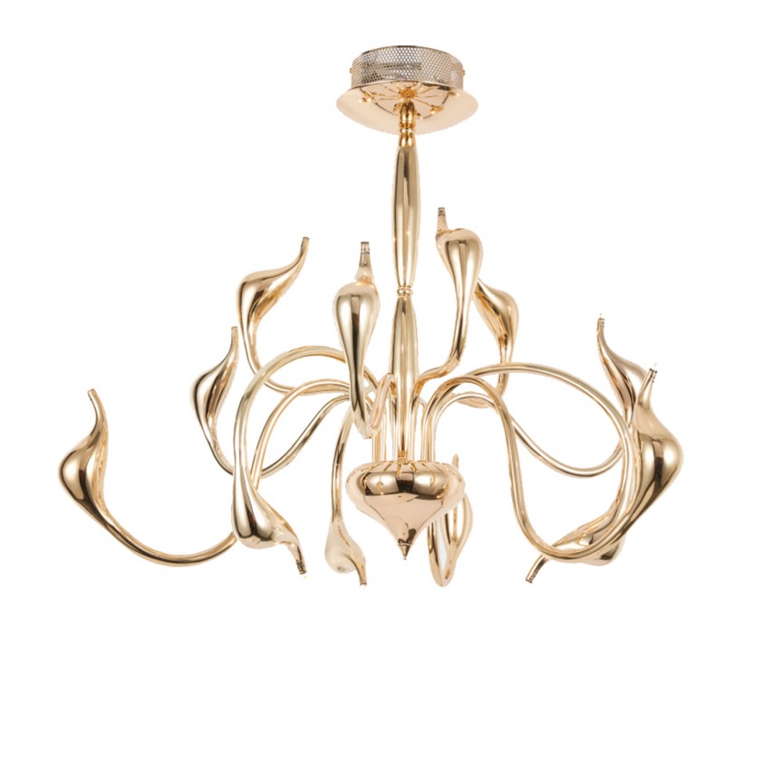 Lustra eleganta design modern Snake aurie, Candelabre si Lustre moderne⭐ modele elegante de lux pentru dormitor living, bucatarie.✅DeSiGn decorativ unic!❤️Promotii lampi❗ ➽www.evalight.ro. Alege corpuri de iluminat suspendate pt interior stil modern, suspensii de tip pendule cu cristale, abajur material textil, lemn, metal, sticla, bec tip lumanare Edison sau LED, ieftine de calitate deosebita la cel mai bun pret.

 a