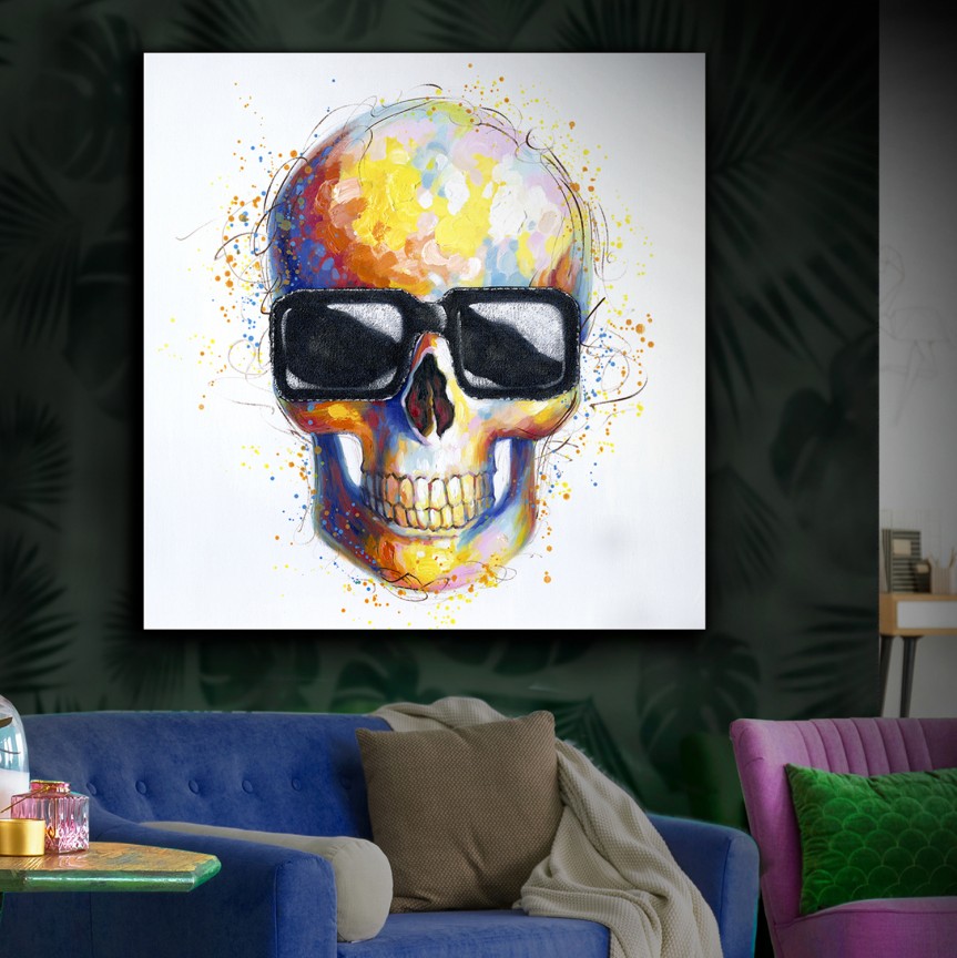 Tablou decorativ Catrina, 100x100cm SV-531973, Promotii lustre, reduceri⭐ corpuri de iluminat, mobila si decoratiuni de interior si exterior.⭕Oferte Pret redus online ➽ www.evalight.ro❗ a