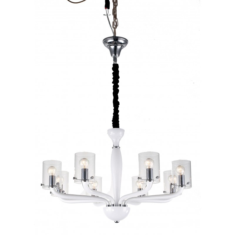 Candelabru cu 8 brate design modern Aurora, alb, Candelabre si Lustre moderne⭐ modele elegante de lux pentru dormitor living, bucatarie.✅DeSiGn decorativ unic!❤️Promotii lampi❗ ➽www.evalight.ro. Alege corpuri de iluminat suspendate pt interior stil modern, suspensii de tip pendule cu cristale, abajur material textil, lemn, metal, sticla, bec tip lumanare Edison sau LED, ieftine de calitate deosebita la cel mai bun pret.

 a